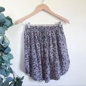 club monaco | paisley floral silk skirt size 00